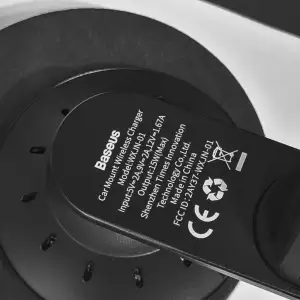Автодержатель с беспроводной зарядкой Baseus Big Energy 15W Black, WXJN-01