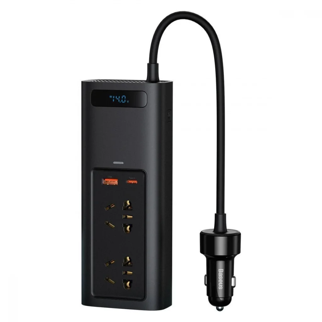 Автомобільний інвертор Baseus In-car Inverter 150W (220V CN/EU) Black, CRNBQ-A01