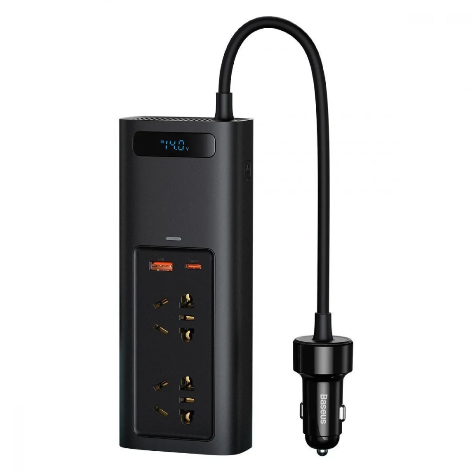 Автомобільний інвертор Baseus In-car Inverter 150W (220V CN/EU) Black, CRNBQ-A01
