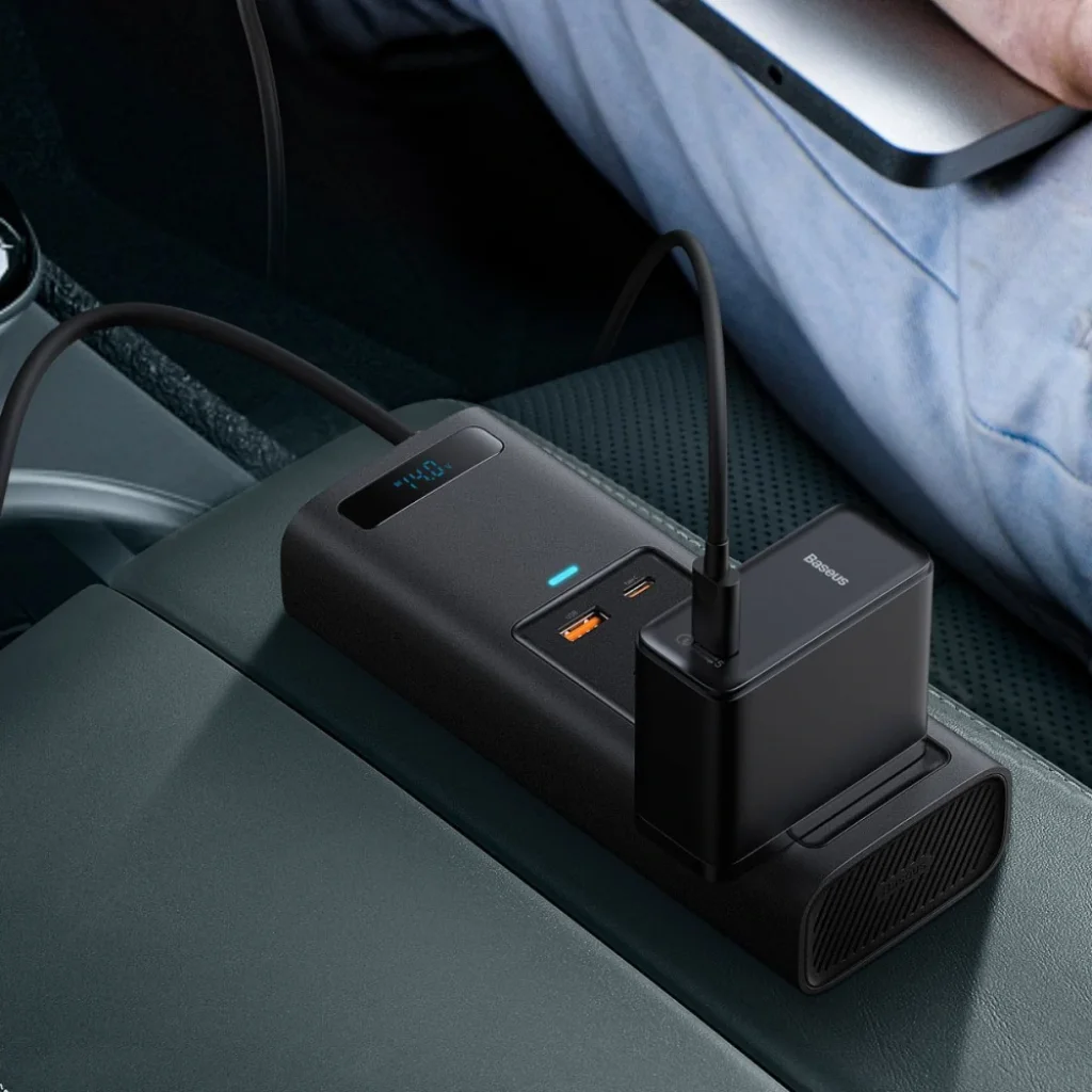 Автомобільний інвертор Baseus In-car Inverter 150W (220V CN/EU) Black, CRNBQ-A01