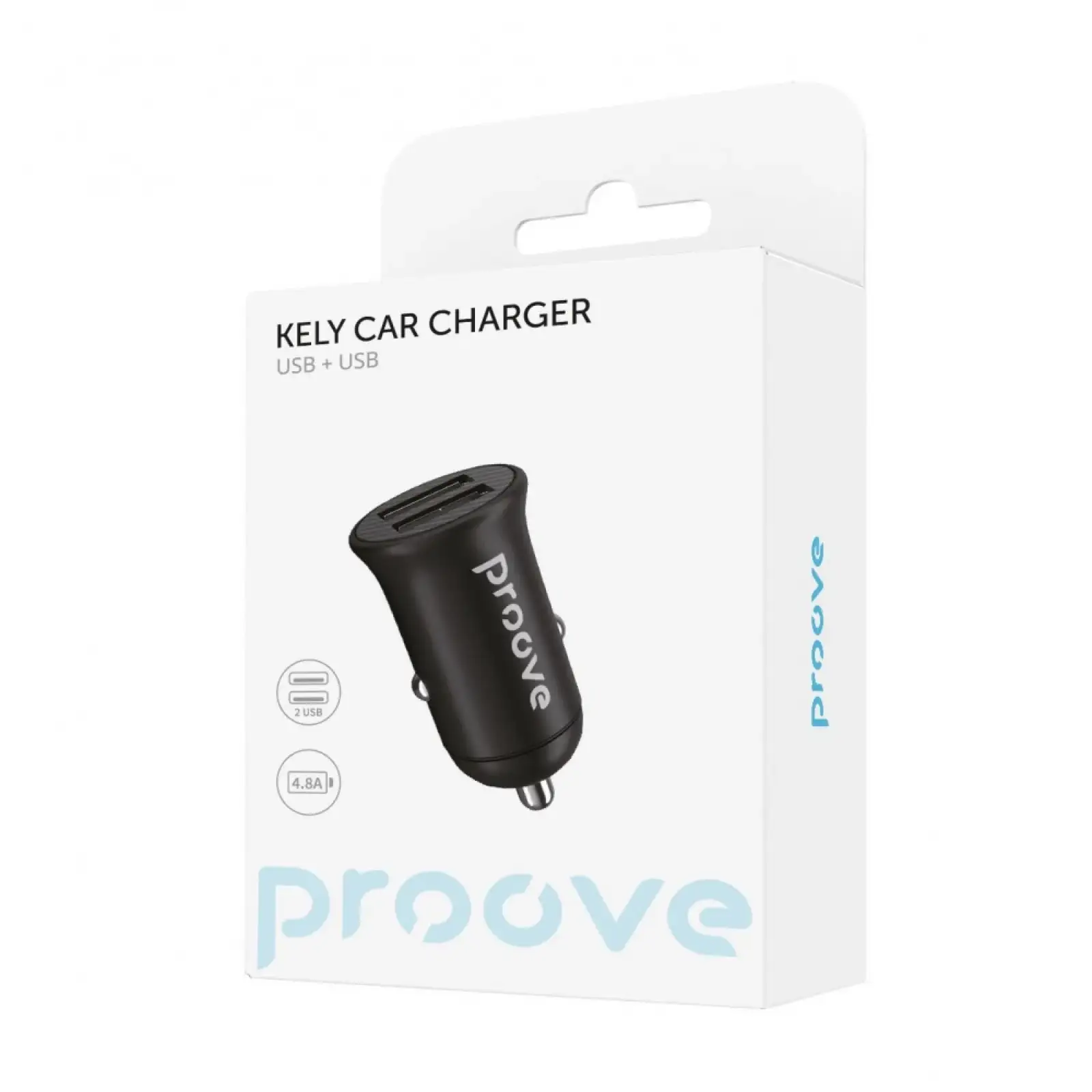 АЗУ Proove Kely Car Charger (2USB) Black ACKC10200001