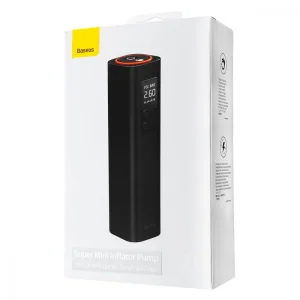Автомобильный насос Baseus Super Mini Inflator Pump Black, CRCQ000001