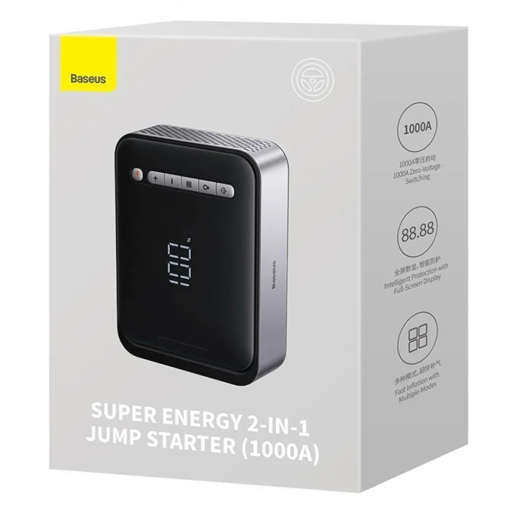 Пусковий пристрій Baseus Super Energy 2-in-1 Car Jump Starter 8000 mAh Black, CGCN000001