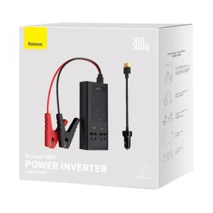 Автомобільний інвертор Baseus In-car Inverter 300W (220V CN/EU) Black, CGNB010101