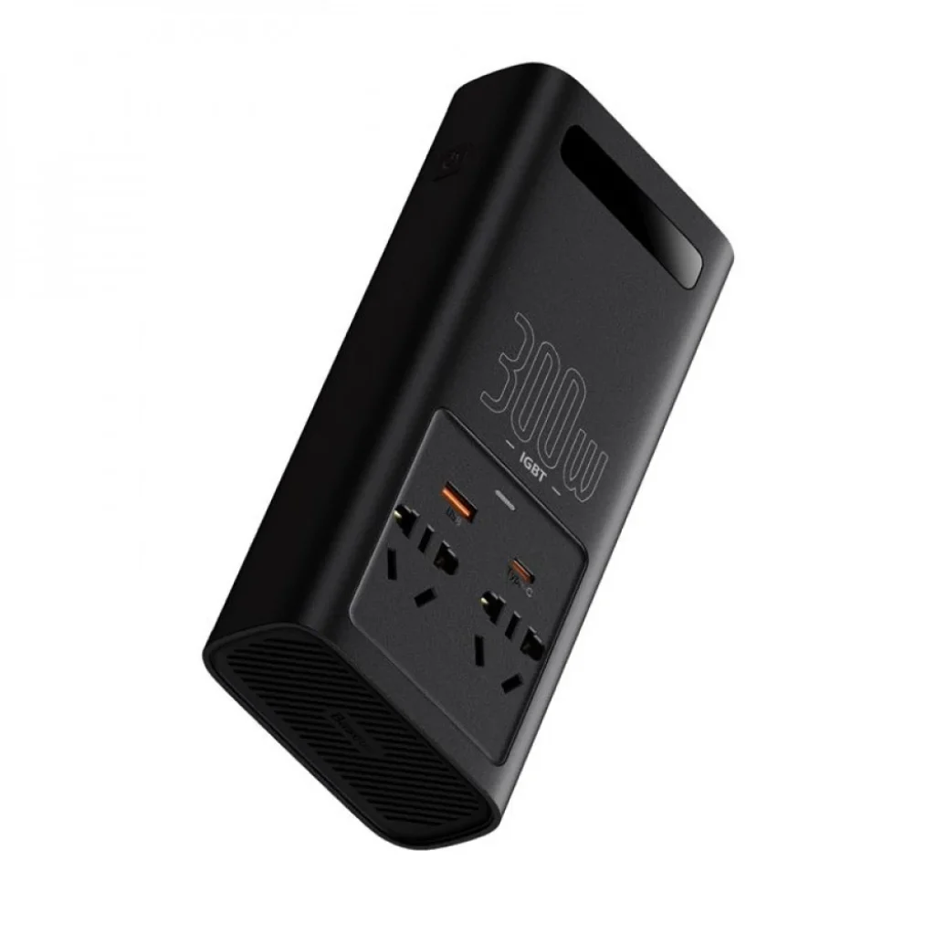 Автомобільний інвертор Baseus In-car Inverter 300W (220V CN/EU) Black, CGNB010101
