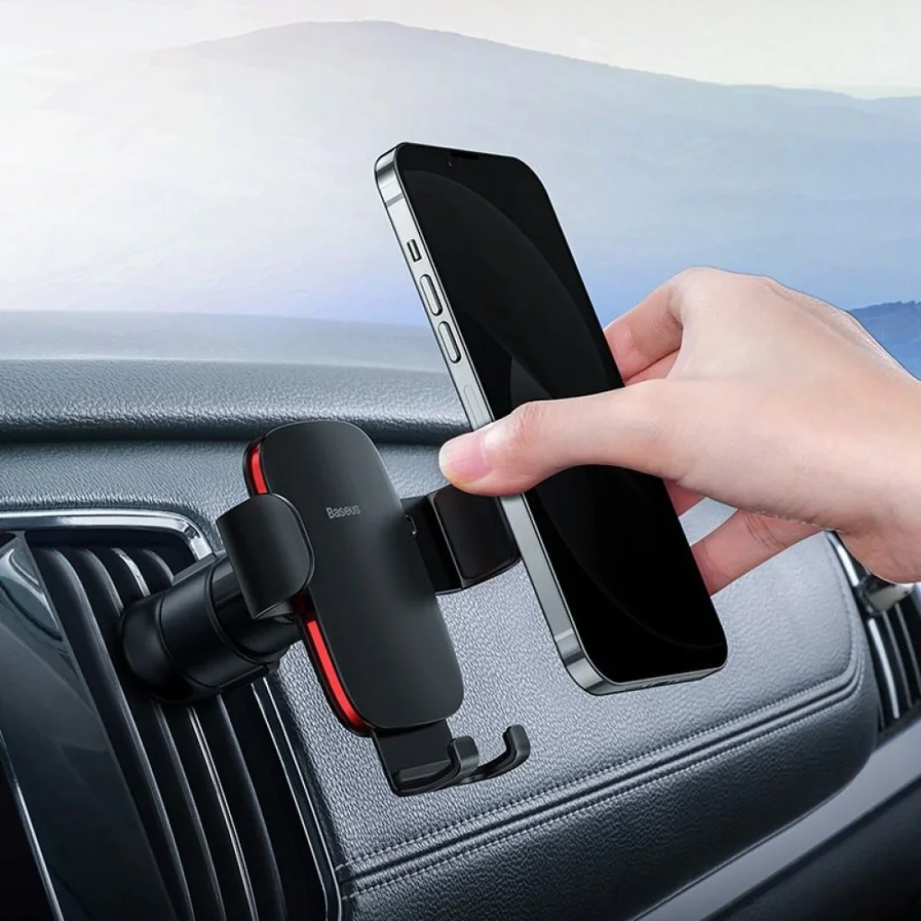 Тримач в машину Baseus Metal Age 2 Gravity Air Outlet Car Mount Dark Gray, SUJS000013