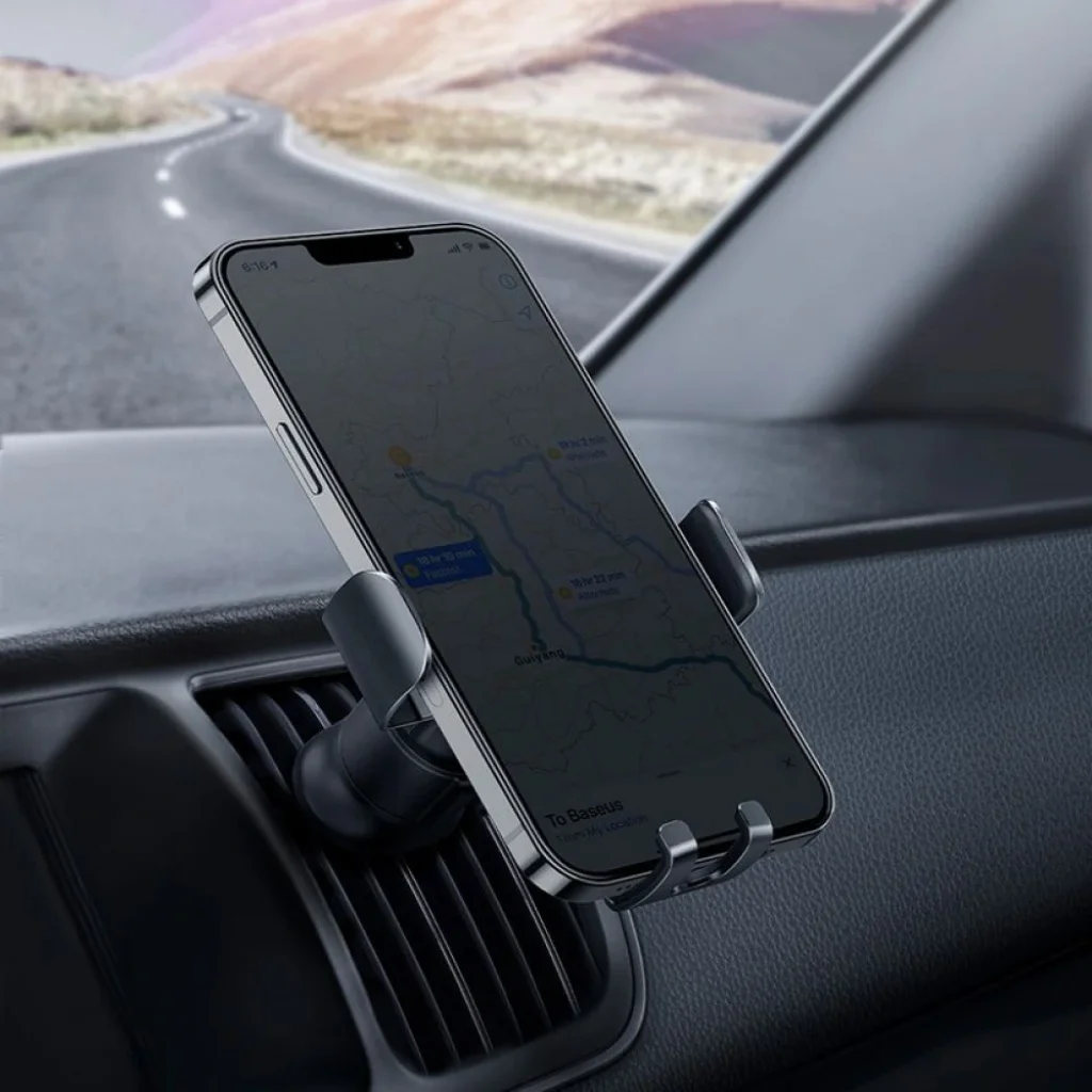 Тримач в машину Baseus Metal Age 2 Gravity Air Outlet Car Mount Dark Gray, SUJS000013