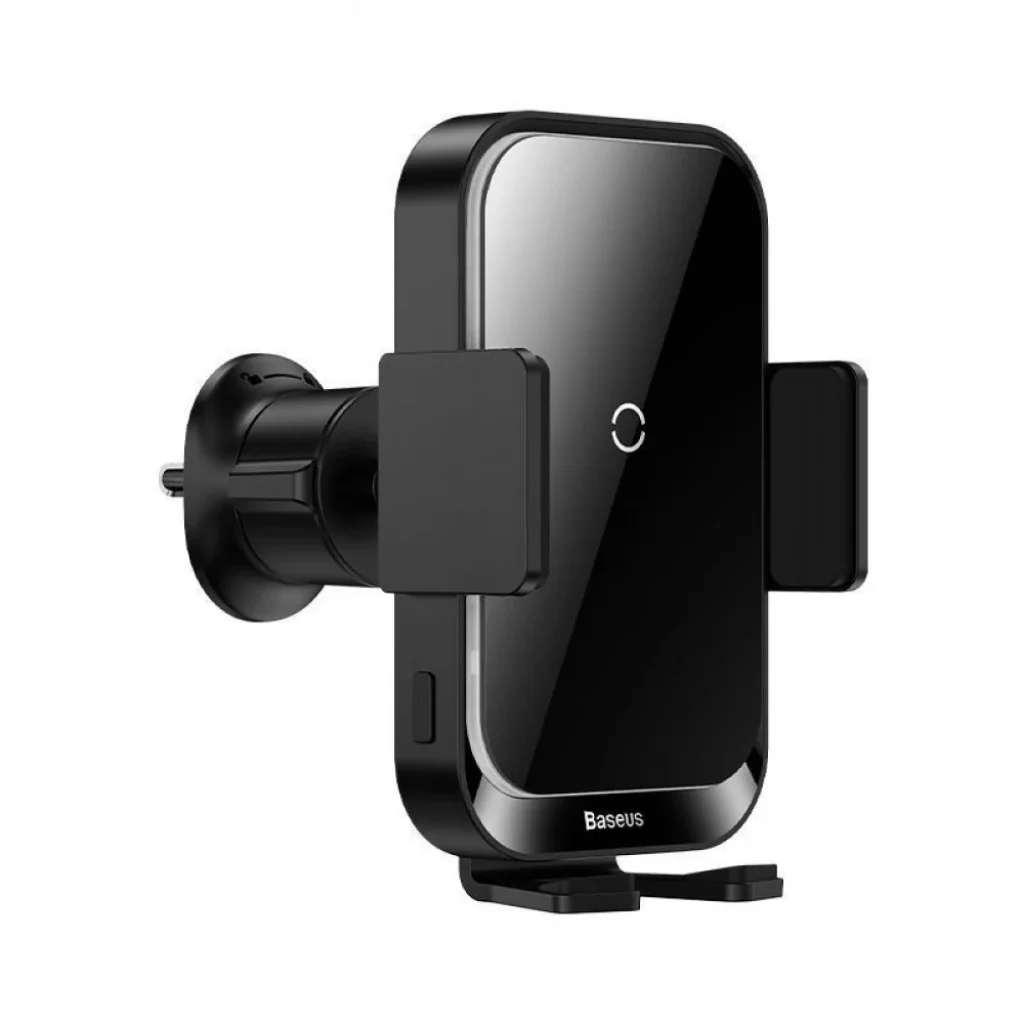 Тримач в машину з Бездротовим ЗП Baseus Halo Electric 15W Black, SUDD000001