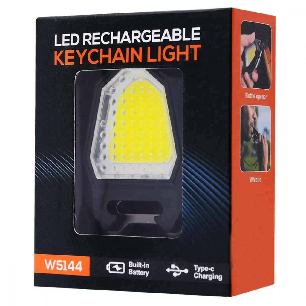 Аккумуляторный LED фонарик W5144 с Type-C (7 режимов, прикуриватель, шнур, магнит)