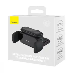 Тримач в машину Baseus Steel Cannon pro Solar Electric Black, SUGP010001