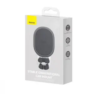 Тримач в машину Baseus Stable Gravitational Car Mount (Air Outlet) Black, SUWX000001