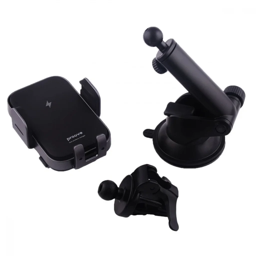 Автомобільний тримач з Бездротовим ЗП Proove Triple Clamp Pro 15W black, WHTP15010004