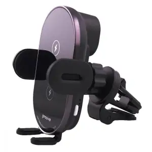 Автодержатель с беспроводной зарядкой Proove Rounded Energy Pro 15W Black WHRP15010001