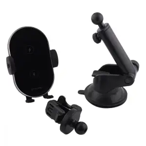 Автодержатель с беспроводной зарядкой Proove Rounded Energy Pro 15W Black WHRP15010001