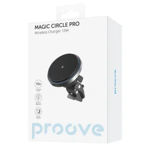 Тримач в машину з бездротовим ЗП Proove Magic Circle Pro 15W Black WHMP15010001