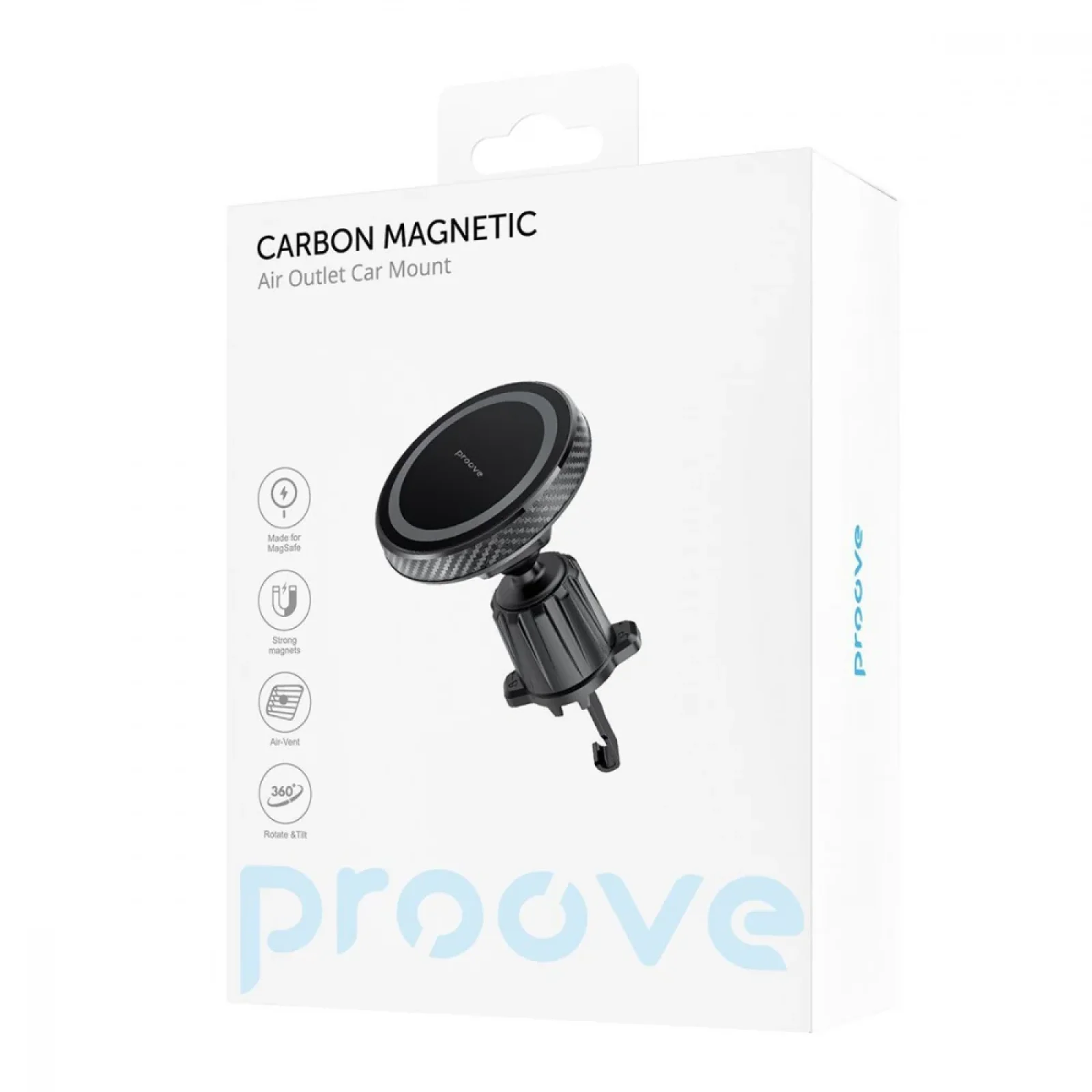 Тримач в машину Proove Carbon Magnetic Air Outlet Car Mount Black, CHCM00000001