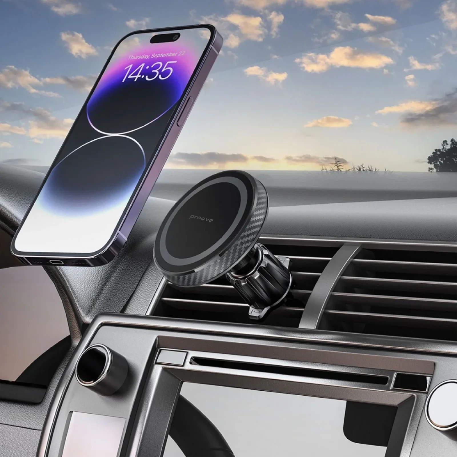 Тримач в машину Proove Carbon Magnetic Air Outlet Car Mount Black, CHCM00000001