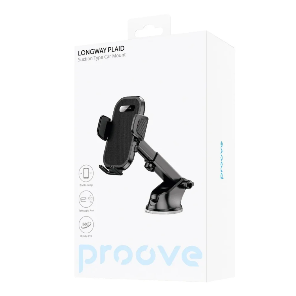 Тримач в машину Proove Longway Plaid Suction Type Car Mount Black CHLP00000001