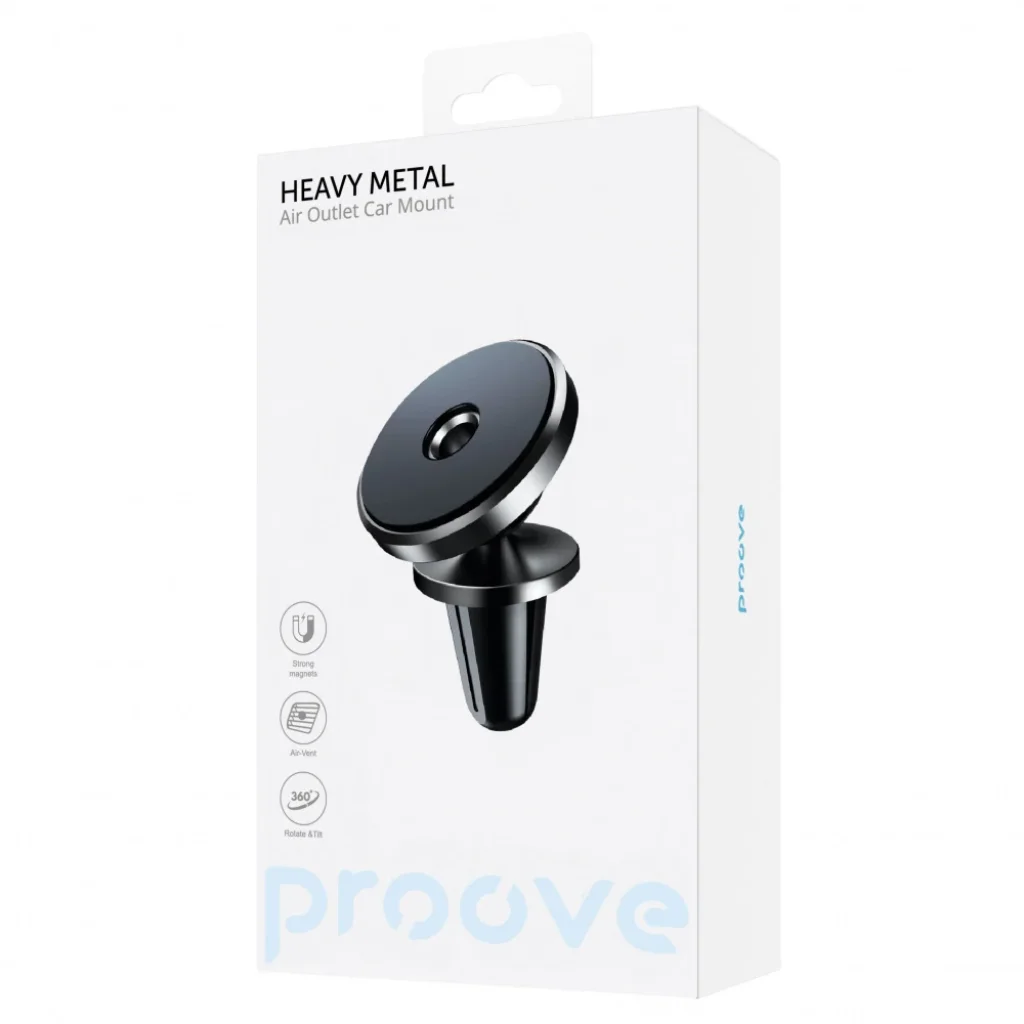 Автодержатель Proove Heavy Metal Air Outlet Car Mount Black, CHHM00000001