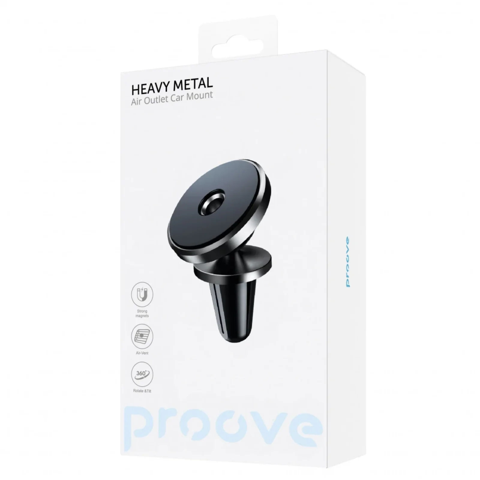 Автодержатель Proove Heavy Metal Air Outlet Car Mount Black, CHHM00000001