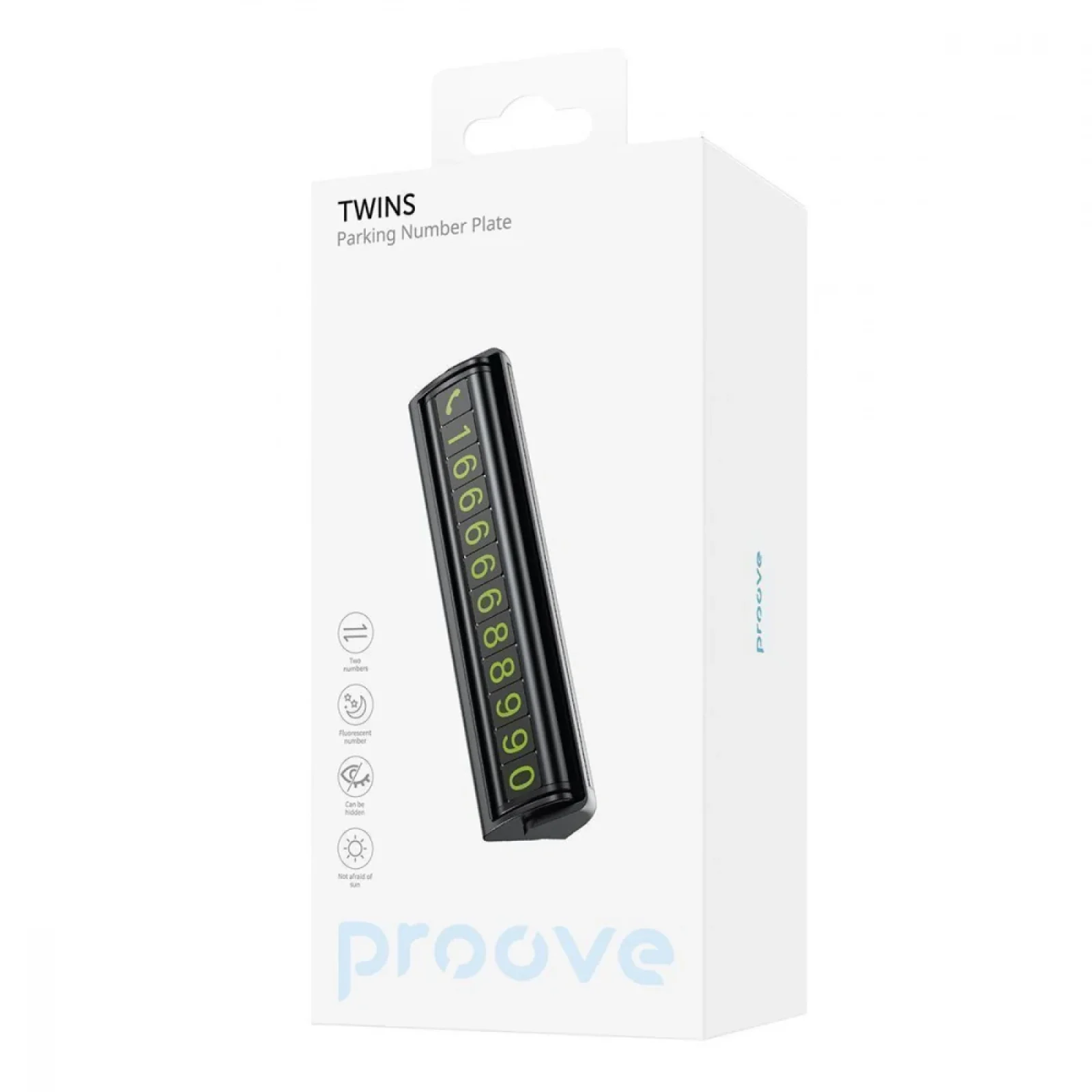 Парковочная карта Proove Twins Parking Number Plate Black AATP00000001