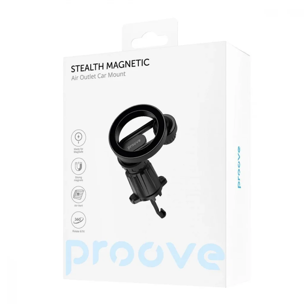 Автодержатель Proove Stealth Magnetic Air Outlet Car Mount Black, CHST00000001
