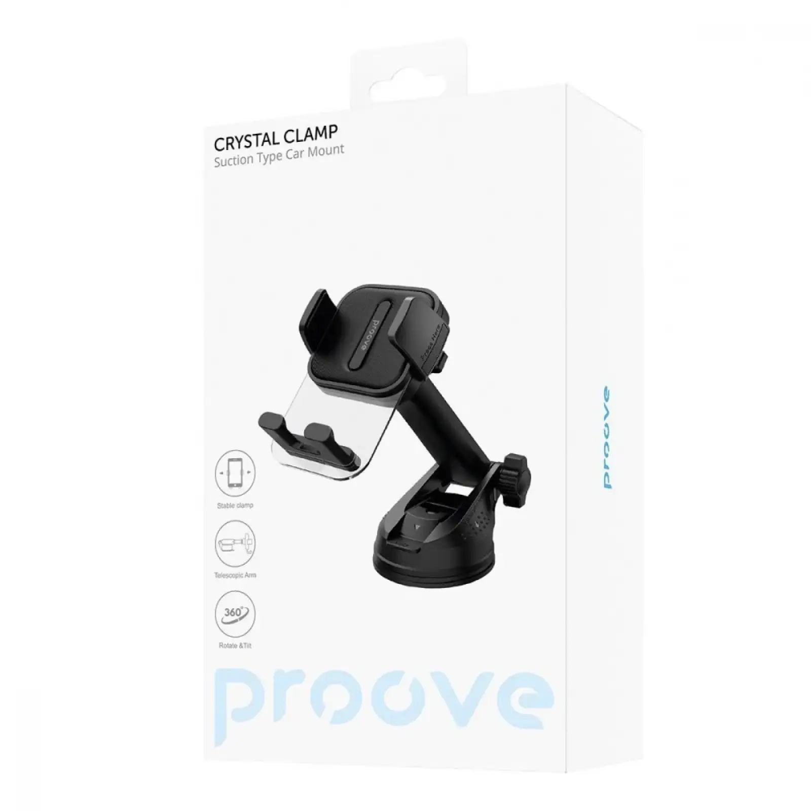 Тримач в машину Proove Crystal Clamp Suction Type Car Mount Black CHCS00000001