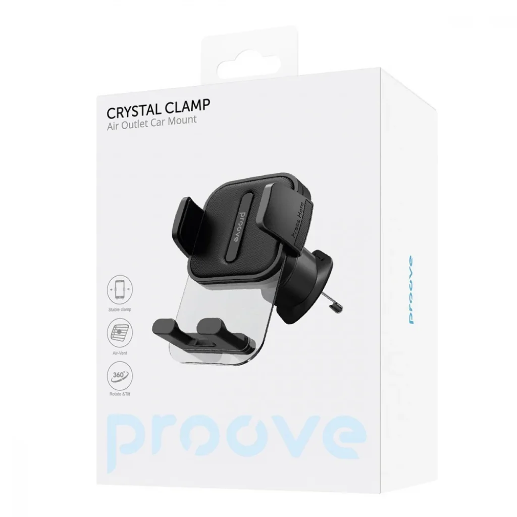 Автодержатель Proove Crystal Clamp Air Outlet Car Mount Black CHCC00000001
