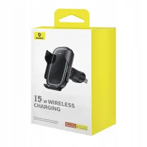 Автодержатель с беспроводной зарядкой Baseus Milky Way Pro 15W Black, C40357000111-00