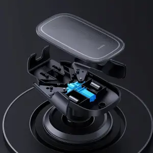 Автодержатель с беспроводной зарядкой Baseus Milky Way Pro 15W Black, C40357000111-00