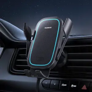 Автодержатель с беспроводной зарядкой Baseus Milky Way Pro 15W Black, C40357000111-00