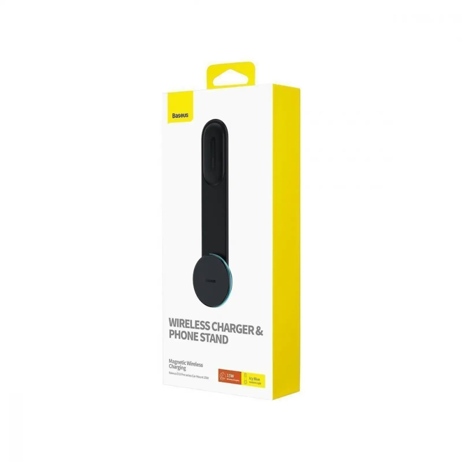 Автодержатель с беспроводной зарядкой Baseus C02 Pro Series Magnetic Black, C40156000111-00