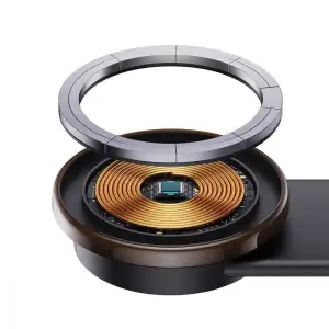 Автодержатель с беспроводной зарядкой Baseus C02 Pro Series Magnetic Black, C40156000111-00