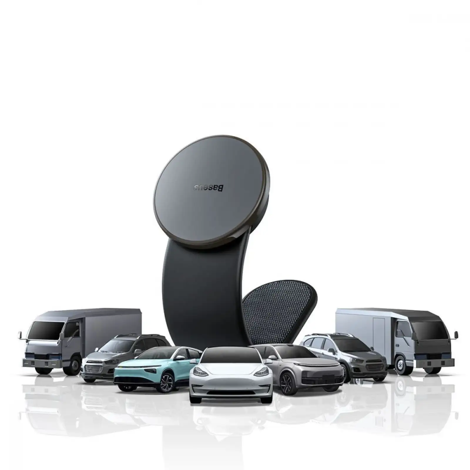 Автодержатель с беспроводной зарядкой Baseus C02 Pro Series Magnetic Black, C40156000111-00