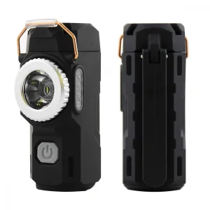 Акумуляторний LED ліхтарик D49 з запальничкою Black