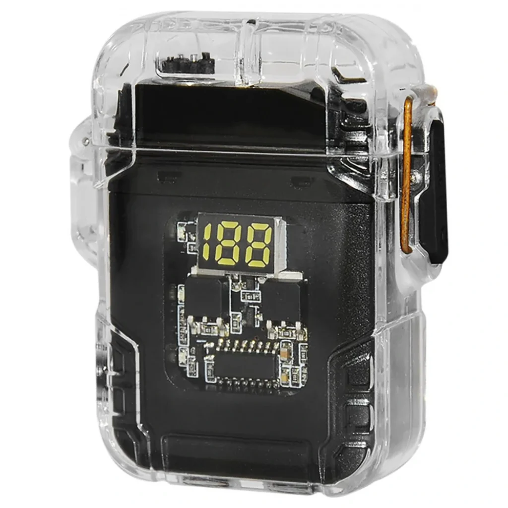 Акумуляторний LED ліхтарик D56-1 з запальничкою Black