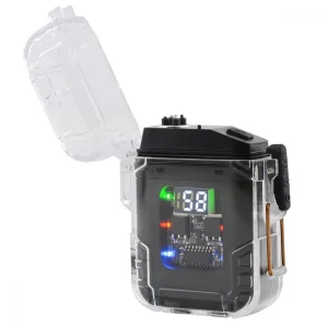 Акумуляторний LED ліхтарик D56-1 з запальничкою Black