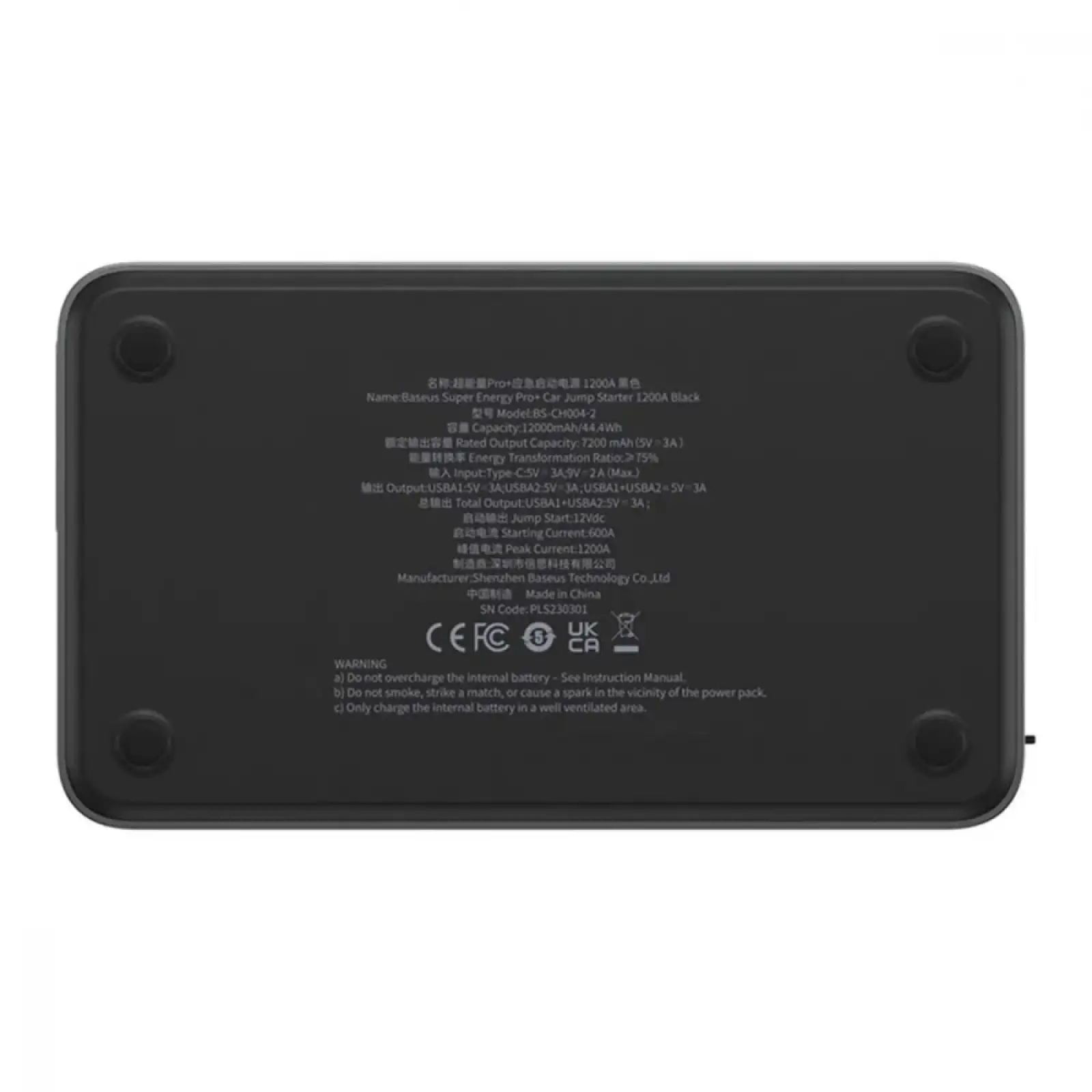 Пусковий пристрій Baseus Super Energy Pro+ 1200A Black, C00245700111-00
