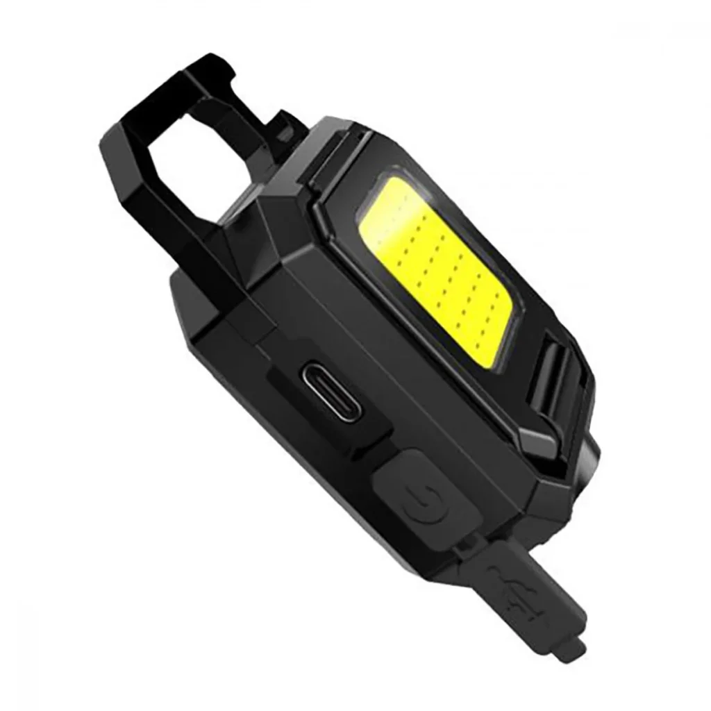 Акумуляторний LED ліхтарик WJ808 с Type-C (карабин, магнит) Black