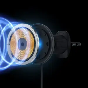 Автомобільний тримач з Бездротовим ЗП Baseus CW01 Magnetic 15W Black