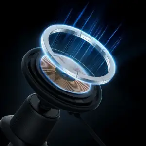 Автомобільний тримач з Бездротовим ЗП Baseus CW01 Magnetic 15W Black