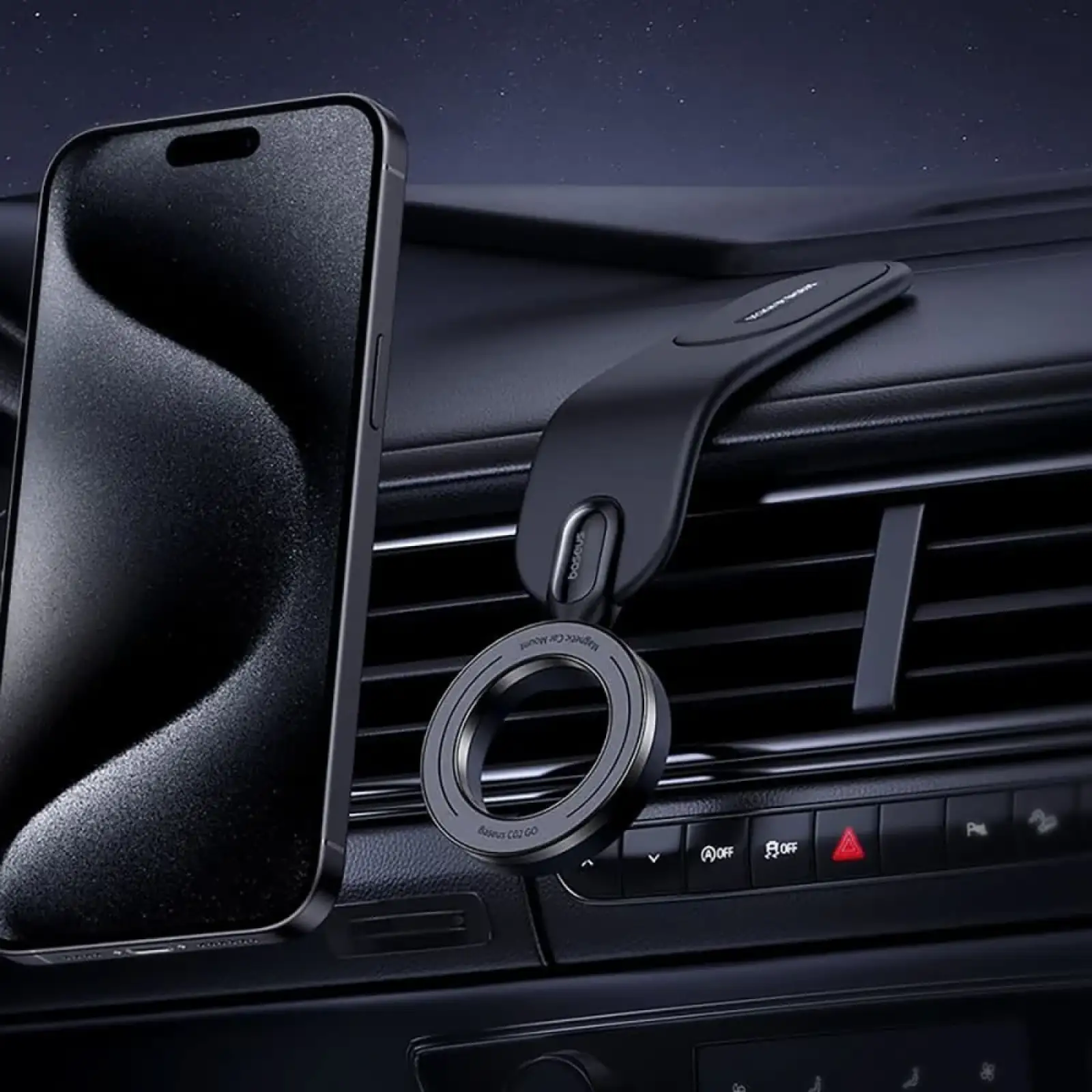 Автомобільний тримач Baseus C02 Go Series Magnetic Car Phone Mount Black