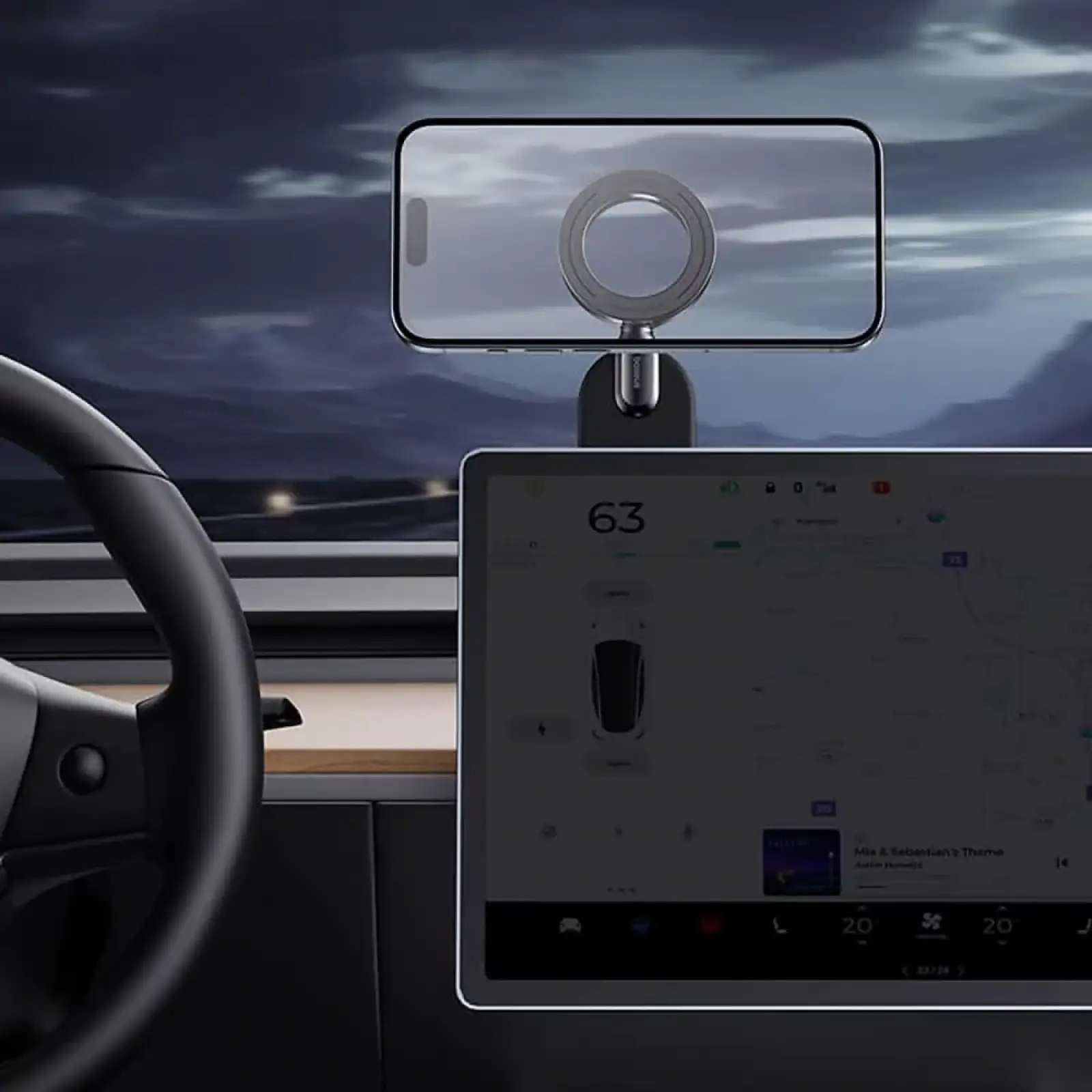 Автомобільний тримач Baseus C02 Go Series Magnetic Car Phone Mount Black