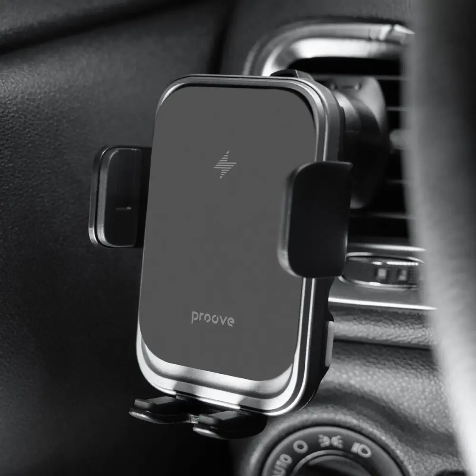 Автомобільний тримач Proove Nitro Charge 15W Matte Black (WHNC15002005)