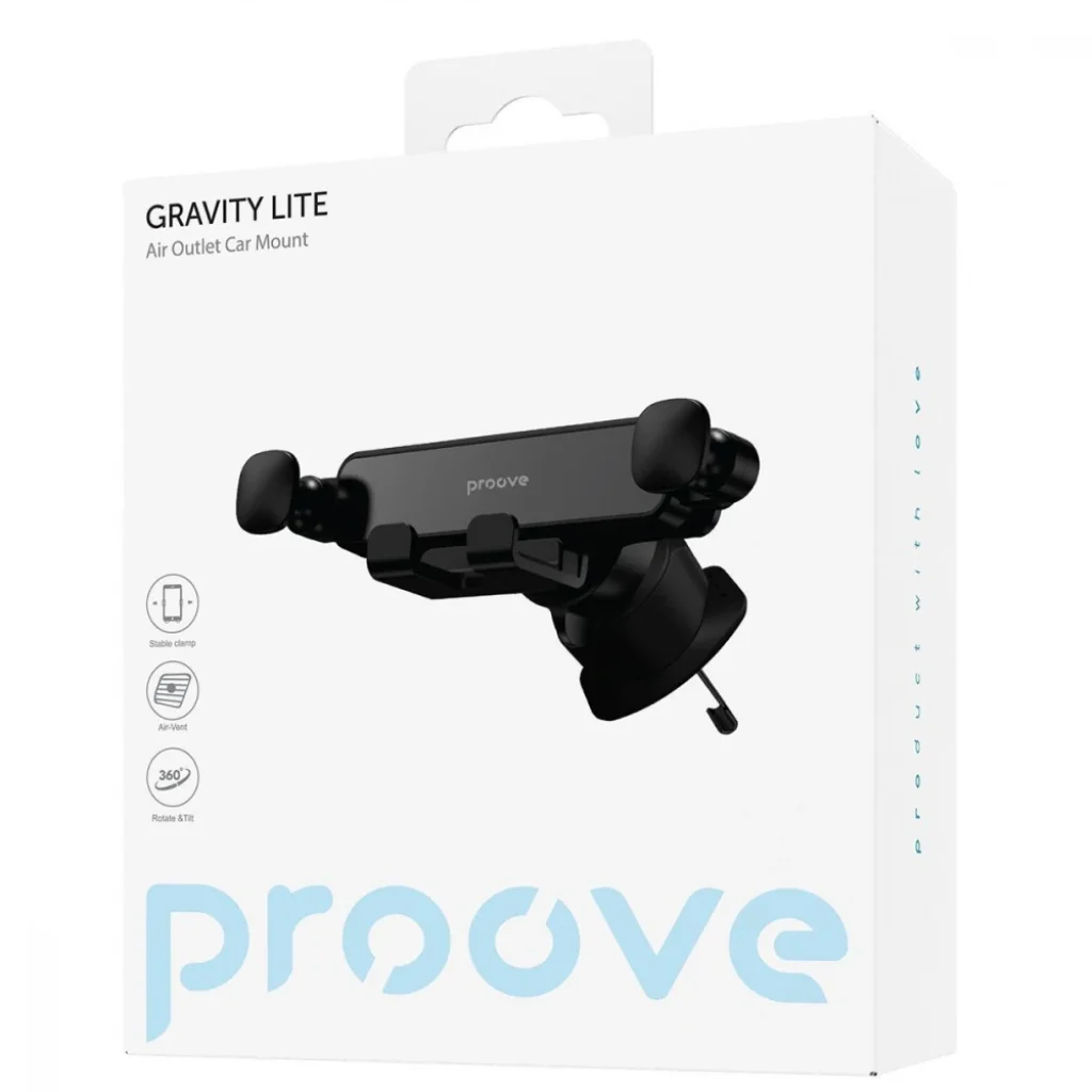 Автомобільний тримач Proove Gravity Lite Air Outlet Car Mount Black, CHGL00000001