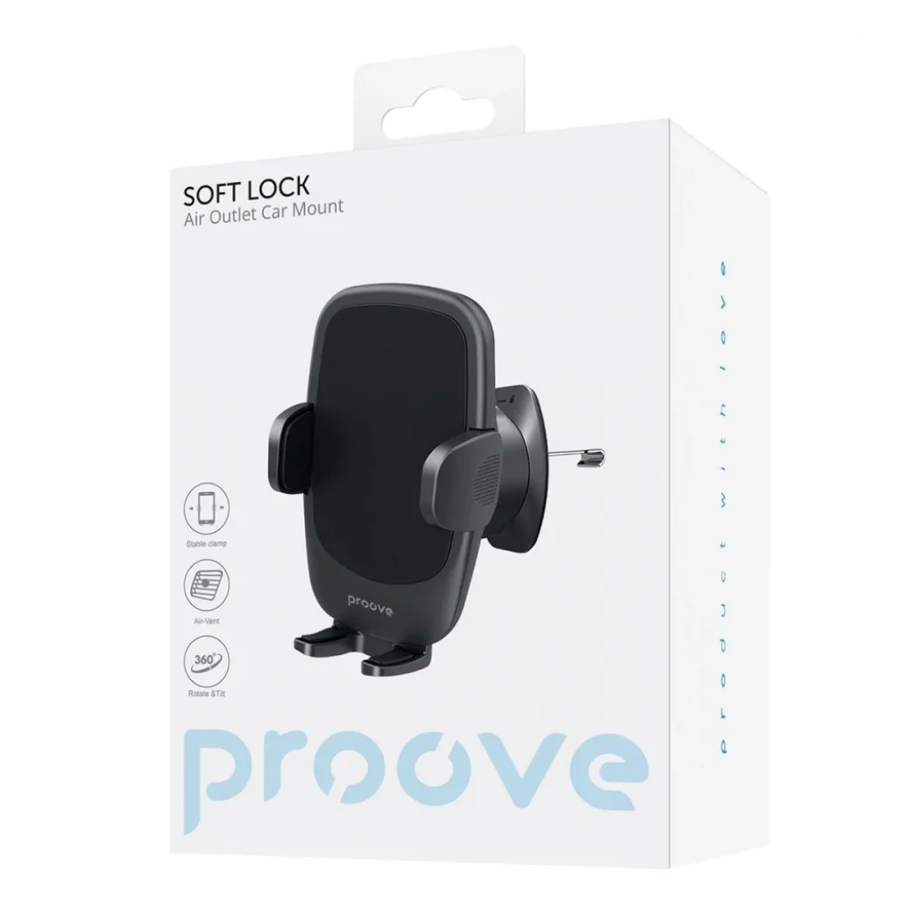 Автомобільний тримач Proove Soft Lock Air Outlet Car Mount Black, CHSL00000001