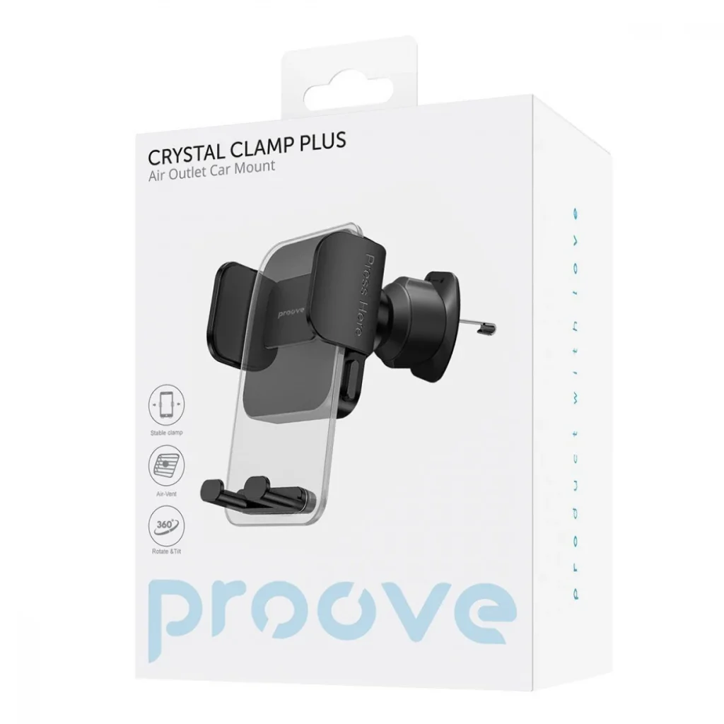 Автомобільний тримач Proove Crystal Clamp Plus Air Outlet Car Mount Black, CHCCP0000001