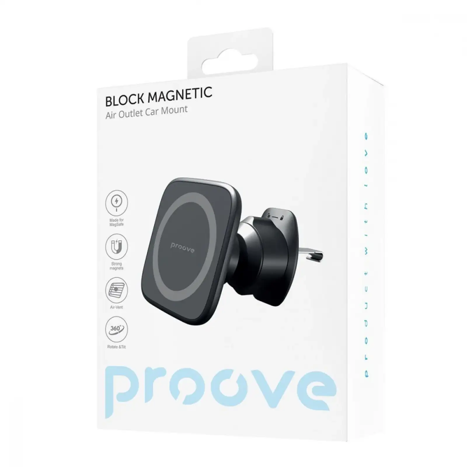 Автодержатель Proove Block Magnetic Air Outlet Car Mount Black, CHMA00000001