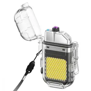 Акумуляторний LED ліхтарик ZC-209 з запальничкою Black