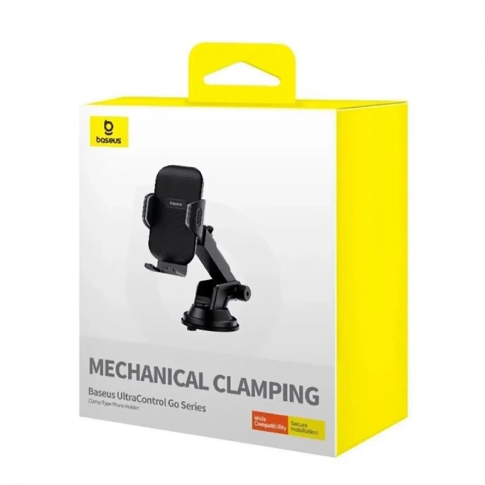 Автомобiльний тримач Baseus UltraControl Go Series Clamp-Type (Suction Cup Version) black, C40361600111-00